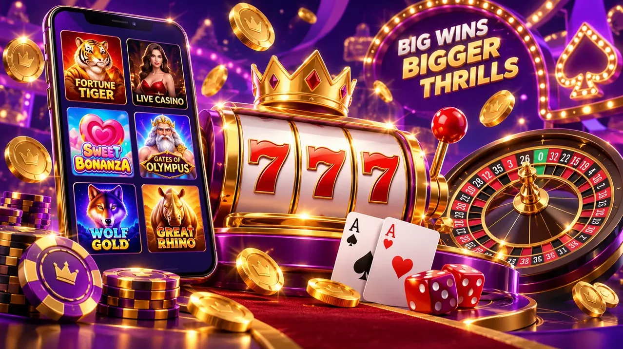 Man playing online Valor Casino slots